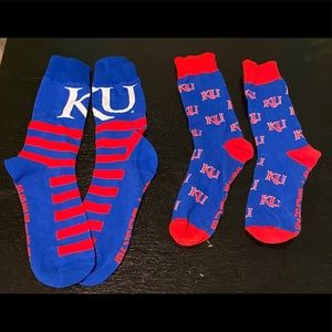 KU socks (university of Kansas)